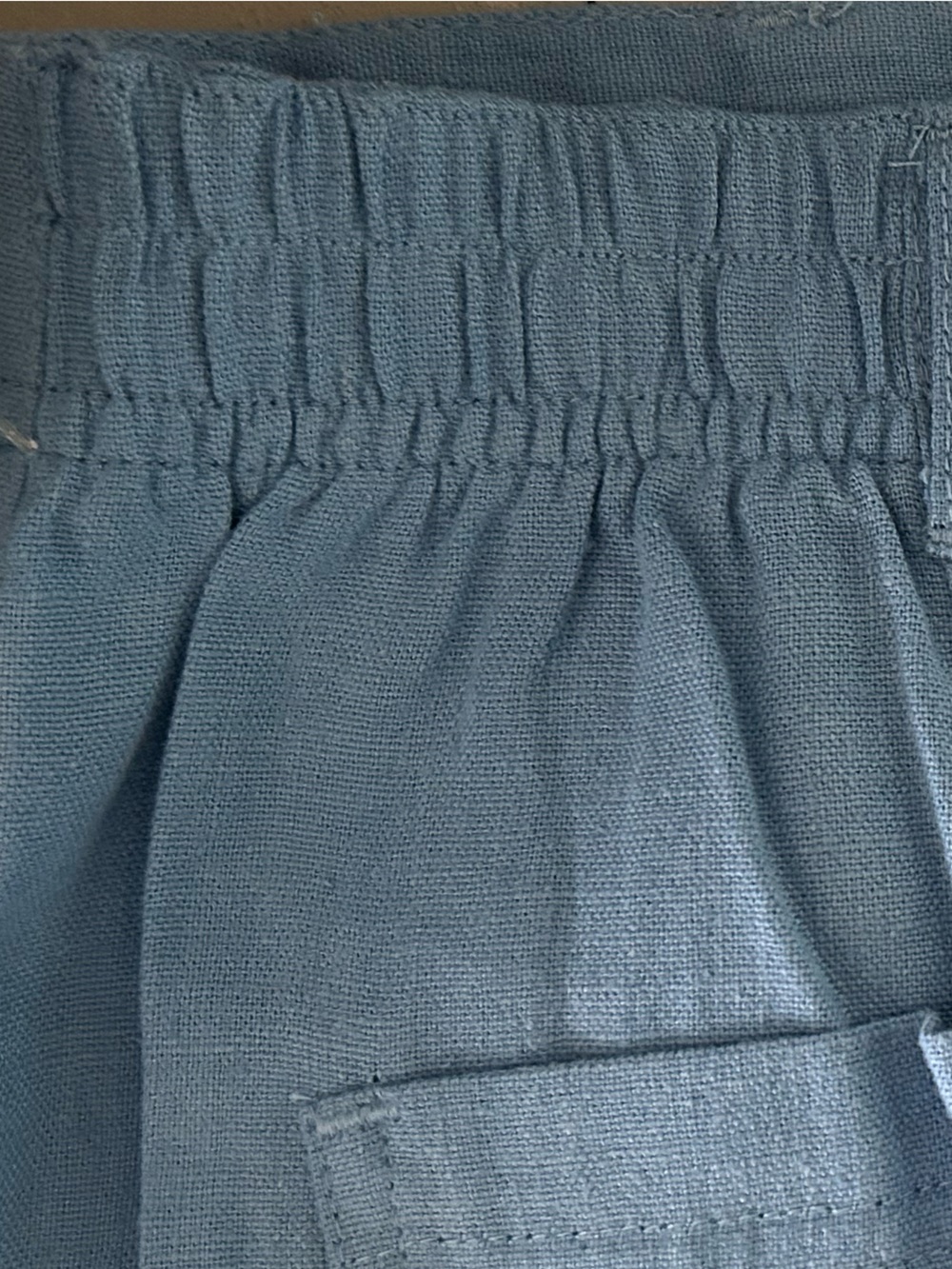 Blue linen vintage soft shorts sz 8 - Picture 13 of 14